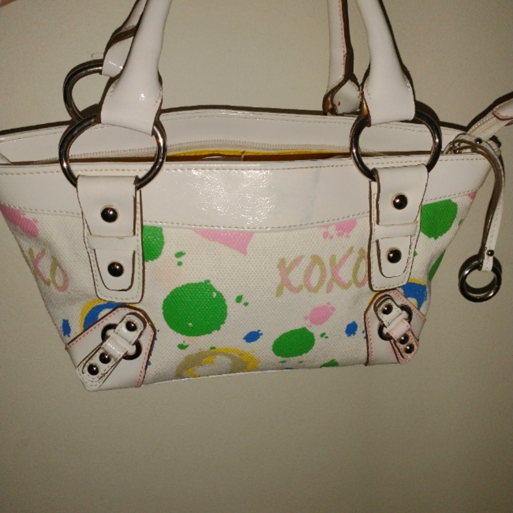 XOXO Vintage bag Paint Splatter & Hearts